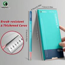 Marie's 10pcs Mary Sketch Pencil Set (4H/2H/HB/2B/4B/6B/8B/10B), Professional Black Art Charcoal Pencils For Drawing, Writing, Sketching, Graphite Study, Suitable For Students, Beginners And Artists Back To School Supplies - Black - View 8