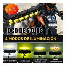 2 Pcs 460w Magnifying Lens Spotlight, For Cars And Motorcycles, 4 Modes With Strobe Light - Black - View 3