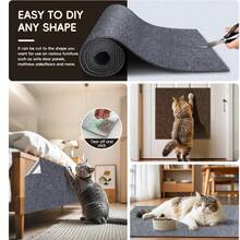 15.8 X 78.7 Inch / 40 X 200 Cm Trimmable Self-Adhesive Cat Scratch Pad - Perfect For Protecting Furniture From Scratching - Dark Grey - View 7