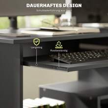 HOMCOM 80 X 45 X 75 Black Computer Desk, Writing Desk With Open Compartments And Shelves, Office Desk, Children's Desk, PC Desk For Office, Study Room | Aosom On The Site