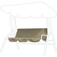 Funda de Cojín para Columpio de 3 Asientos, Cubierta Impermeable del Asiento del Columpio Fundas Cojines y Almohada para Exteriores, Patio, jardín, 60 x 20 x 20 Pulgadas (Beige) ZZ5G - Beis - Ver 1