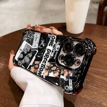 Funda para teléfono compatible con la banda O- para modelos de for  17, 16E, 16, 15, 14, 13, 12, 11 Mini, Pro, Max, Air, X, XR, XSMAX, 8, 7 Plus, con una cubierta trasera suave transparente anti-caídas. - Negro - Ver 4