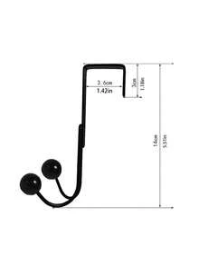 Percha para colgar sobre la puerta, montaje en pared con doble gancho, organizador multifuncional sin necesidad de taladrar, colgador de puerta para colgar ropa, organizador para dormitorio, sala de estar, dormitorio, baño, decoración de otoño, artículos esenciales para el hogar, vuelta al colegio - Multicolor - Ver 4