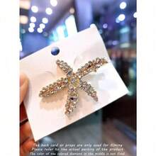 3pcs Vintage Faux Pearl Decor Starfish Shaped Hair Clip Stylish Hair Bun Maker Accessory, Suitable For Women And Girls For Daily Wear ,Flat Claw Clip, Claw Clips, Clips For Hair, Hair Slide, Hair Claws, School Stuff - 彩色 - 查看 6