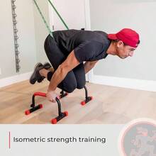Parallette, Parallel Bars Dip Station At Home Gym Workout Equipment, L - Sit Bars Calisthenics Equipment Home. Push Ups, Dips, Handstands Gymnastics. - Lightweight - View 8