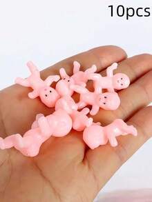 Conjunto de 10 miniaturas de bebês, ideais para decoração de festas, chá de bebê em miniatura, lembrancinhas para chá de bebê, jogos com cubos de gelo, decoração de festas e presentes de Natal.