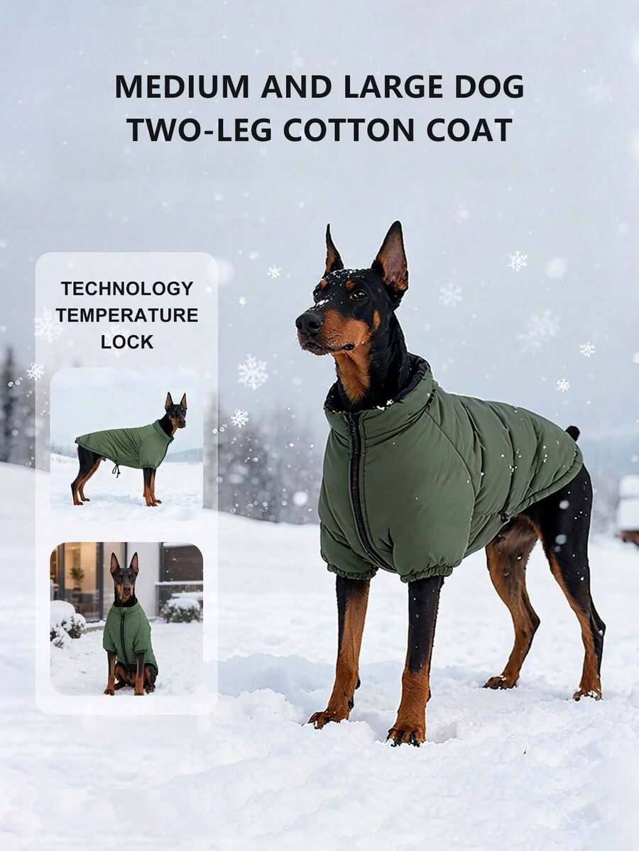 2pcs/Set Thick Warm Winter Fleece Jacket Clothes For Medium/Large Dogs