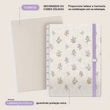 Front And Back Cover Iscool For Disc-Bound Notebook, Floral Stitching. - tử đinh hương - Xem 4