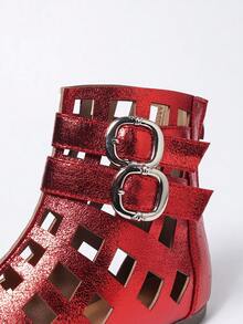 بوت كاحل أنيقة للنساء ذات فتحة غير متماثلة وأصبع قدم دائري مريح وعملي، مناسبة للربيع والصيف