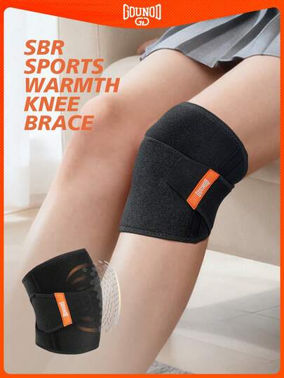 GOUNOD 1PC Winter Warmth Knee Brace With Crossed Hook-And-Loop Closure Design For Men Women Indoor Knee Keep Warmth, Outdoor Hiking & Cycling Sports, Suitable For Multiple Scenarios.