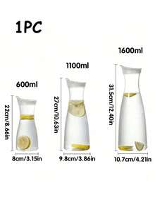 1PC Transparent High Color Value Cold Water Jug, Large Capacity High Temperature Resistant Drop Resistant Drinks Juice Jug, Fruit Tea Kettle, Lemonade Kettle, Zapper - Home Use, Bar, Restaurant, KTV - Multicolor - View 14