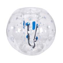 Pelota de parachoques inflable (1 unidad), 1,2 m (4 pies) de cuerpo, para adolescentes, 0,8 mm de grosor, de PVC, para hámster humano, para jugar en equipo al aire libre, juguetes para jardín, patio y parque - 1,2 m (4 pies) transparente - Ver 8