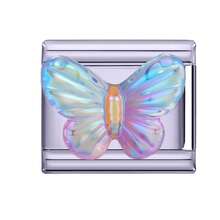 1pc Lavender Series DIY Modular Bracelet, Featuring Butterfly, Shell, Heart, Moon Elements, Rhinestone Design, Urban Casual Style, Essential For Christmas & Halloween, Autumn Tones, Local , Practical & Fashionable, Christmas Style, Charming Design, Stainless Steel Jewelry, Christmas Decor - M293579 M293580 - View 6