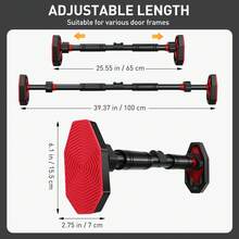 Pull Up Bar Doorway Strength Training Bar Adjustable Pull Up Door Frame Portable Gym Equipment Home Fitness Equipment - Black - View 4