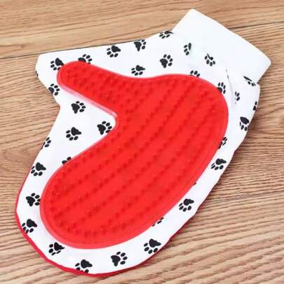 Ferramentas para higiene de animais de estimação: removedor de pelos para cães e gatos, escova macia para limpeza e massagem, luvas.