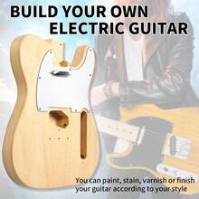 Unfinished DIY TL Electric Guitar Kit Mahogany Body Maple Neck - 如圖 - 查看 6