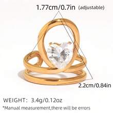 Những chiếc nhẫn nữ bằng thép không gỉ mạ vàng 18K này sở hữu bề mặt mịn màng và tinh tế, toát lên vẻ quý phái và thanh lịch. Những chiếc nhẫn có thiết kế đa dạng với những đường cong nghệ thuật, và những viên kim cương được đính kết tinh xảo càng làm tăng thêm vẻ sang trọng. Dù đeo hàng ngày hay trong những dịp đặc biệt, những chiếc nhẫn này sẽ giúp bạn tôn lên vẻ ngoài của mình. Chúng có thể được đeo riêng lẻ để tạo hiệu ứng đơn giản nhưng đẹp mắt, hoặc đeo nhiều chiếc cùng lúc để tạo phong cách độc đáo và thời trang. - Vàng - Xem 15