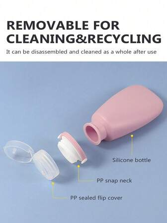 Silicone Travel Bottle Set, Suitable For Shampoo, Cosmetics And Lotion, Leak Proof Design Travel Bottle Set, Portable Leak Proof Refillable Squeeze Bottle, Suitable For Airplane Necessities Shampoo, Lotion, Cosmetics, Shower Gel