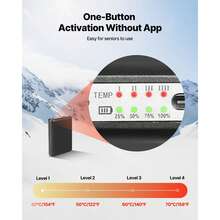 Heated Socks, 5000mAh Battery Powered, Rechargeable Heating Socks With 4 Heating Levels, Electric Heated Sock For Men Women, Foot Warmer For Hunting Riding Camping Hiking Skiing, Outdoor Work - One Size Fits All (Button) - View 2