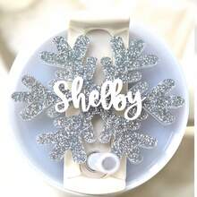 1个定制蝴蝶结设计姓名牌，配件包括20盎司/30盎司/40盎司姓名牌盖，定制H2.0女童保温杯，婚礼必备 - acrylic tags - 查看 39