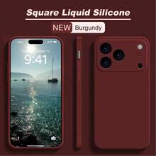 Liquid Silicone Protective Case Compatible With IPhone 17, 17 Air, 17 Pro, 17 Pro Max, Made Of Premium Silicone Material, Provides All-Round Protection (4-Layer Shock-Proof Structure), Soft Anti-Scratch Microfiber Lining, Also Suitable For IPhone 13, 11, 16 Pro Max, 15, 14 Plus, 12 Mini, XS Max, 7, 8 Plus, Scratch-Resistant And Durable. - Burgundy - View 1