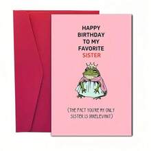 1 Pc Funny Birthday Card For Friends, Hilarious Birthday Card For Sister Mom Dad Encouragement Card Halloween Christmas Greeting Card - Multicolor - View 1