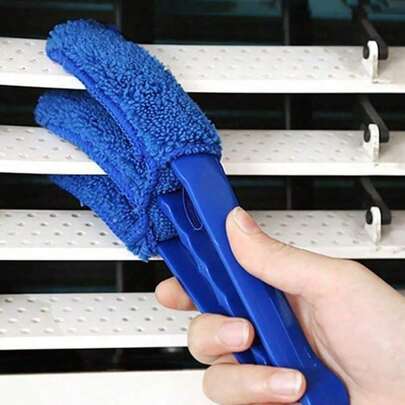 1pc Random Color Air Conditioner Vent Cleaning Brush, Venetian Blind Cleaner, Detachable & Washable Dust Removal Brush For Home Use