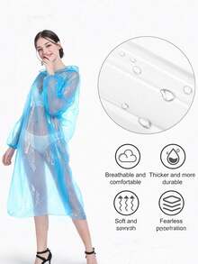 25/20/10/5/3 Pcs Waterproof Rain Poncho: Portable, Lightweight, Reusable Adult Rain Coat - Multicolor - View 4