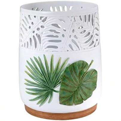 Avanti Linens - Inspired Home Decor (Viva Palm Collection)(Wastebasket)