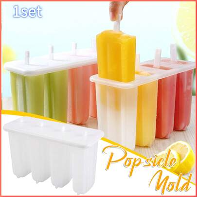 Durable Plastic Ice Cream Mold With Lid Easy Homemade Popsicle Maker Ideal For Parties Family Time