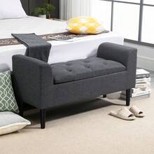 Aufbewahrungsbänke & Ottomanen - Dunkelgrau+Schwarz - Übersicht 3