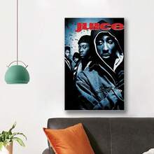 Framed   Juice Movie Poster Movie Print, Hip Hop Movie Posters, Canvas Wall Art, Room Decor, Home Decor, Art Poster For Gift, Office Decor - 框架 - 查看 2