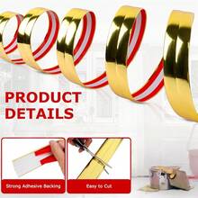 1pc 1.57x78.74inch Flexible Wall Corner Protector Moulding Trim Peel And Stick Wall Corner Guards Edge Protector Self Adhesive Molding Trim Strip For Edge Ceiling - Multicolor - View 6