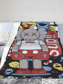 Kawss Kawaii Kaw  Blanket Flannel Blanket, Super Comfortable Winter Warm Blanket Summer Air Conditioning Blanket, Soft And Light Bed Sofa Decoration, Not Easy To Shed, - 黑色 - 查看 3