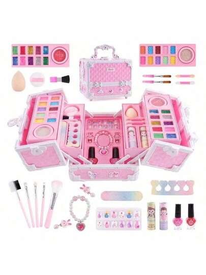 63PCS Sets De Belleza Juego De Maquillaje Lavable Real Para Niñas set de maquillaje para niñas/set de maquillaje niñas/maquillaje infantil/maquillaje de juguete/maquillaje niña/maquillaje niñas/maquillaje de niña/maquillaje para niñas/maquillaje para niña/kit maquillaje niñas/maquillaje para ninas/maquillaje de niñas/maquillajes para niñas/juguetes para niñas/set de maquillaje para ninas/juguetes niñas maquillaje/juguetes/maquillaje para niñas juguetes/set maquillaje niñas/juguetes niños/para niños/juguetes para niño/juguete niño/juguetes para niños