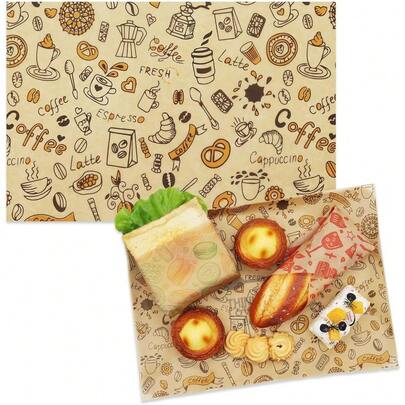 Hojas de papel premium Deli de 8 x 12 pulgadas, 300 forros a prueba de grasa para barcos de alimentos, envolturas de sándwich precortadas, las mejores hojas de papel kraft para envolver alimentos para picnic, festivales, ferias o barbacoas.