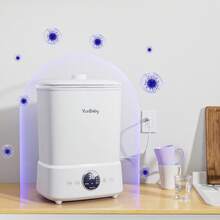 YunBaby Bottle Sterilizer And Dryer, All-In-One Electric Steam Sterilizer Bottle Sanitizer For Baby Bottles, Pump Parts Accessories Newborn Essential Bottle Warmer For Breastmilk & Thaw (White) - 白色 - 查看 8