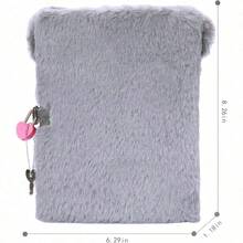 PowerKing Koala Diario para niños con cerradura y llaves Diario de peluche para niños Diario con cerradura y 160 páginas rayadas para escribir dibujos Regalos de cumpleaños para niños - KoalaGris - Ver 8