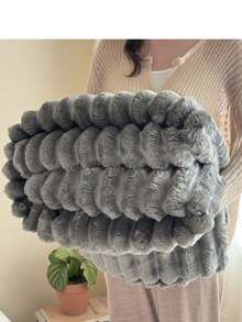 1 Throw Blanket, Bedding, Cozy And Warm Blanket, Super Skin-Friendly And Breathable, Lightweight Soft And Comfortable, Grey, Minimalist And Stylish Design, Suitable For Sofa, Bedroom, Living Room, All-Around Comfort, Travel Use, Nap Blanket, Multiple Sizes Available, Machine Washable, Room Decor, Winter Decor