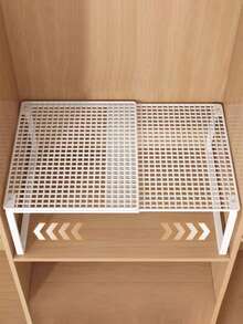 Heavy-Duty Adjustable Expandable Wardrobe Storage Rack - Space-Saving Stackable Metal Storage Rack With Polished Finish, No Assembly Required. Ideal For Kitchens, Bedrooms, Desk Organization, Multi-Purpose Shelving, Shoe Storage, Utility Racks, Wardrobe Storage Solutions, Closet Shelves, Cabinet Organization & Storage,