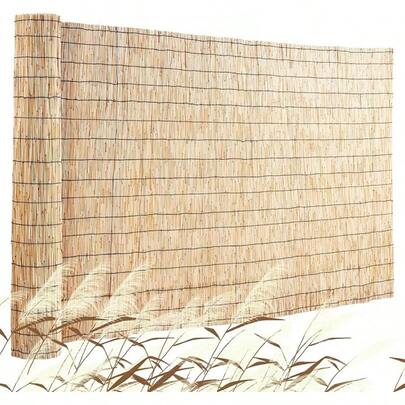 Natural Reed Fencing, 3.3 Ft X 13.3 Ft, Screen Curtain Balcony Fence Roll Outdoor Backyard Patio, Decorative Privacy Panel Garden Fencing DividerSpecialForCanada