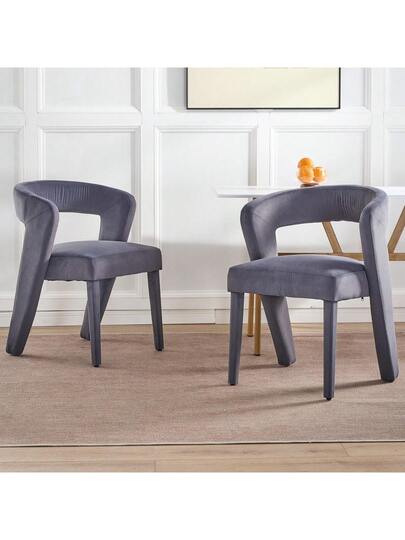 New Armchair, Lounge Chair, Upholstered Chairs, Single Sofa, Cube 59x60x79, Velvet, Load Capacity 150 Kg, Grijs view 10