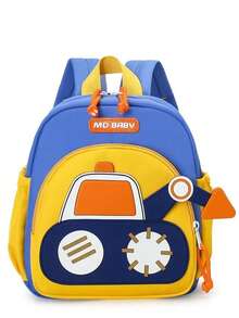 Cartoon Excavator Backpack, New Back To School Lightweight Unisex Student Backpack - Multicolor - View 2