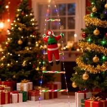 LED Christmas Lights - Christmas Decorative Ladder Lights With Santa Claus, Indoor/Outdoor Christmas Decoration Lights For Window, Garden, Home, Wall, Party,Christmas Tree And Detachable Santa Claus - Multicolor - View 8