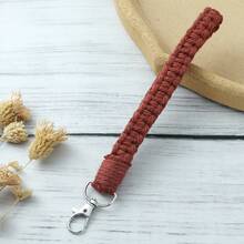 1 pieza Llavero trenzado de cuerda, correa de muñeca, cordón para teléfono, accesorio para coche, dije para bolso, accesorio escolar, lindo estilo gótico y Y2K - Multicolor - Ver 27