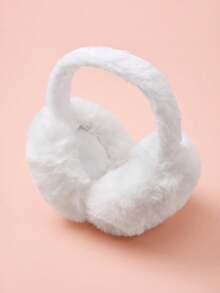 Hatastic 1pc Winter Ear Warmer With Faux Rabbit Fur, Warm Thermal Lined Foldable Ear Muffs, Windproof And Foldable Ear Cover Winter Accessories Gifts