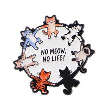 Cartoon UFO Katzen Soft Emaille Anstecknadel Herren Broschen für Kleidung, Damen Revers Anstecknadeln für Rucksack Abzeichen Anstecknadeln Accessoires Schmuck