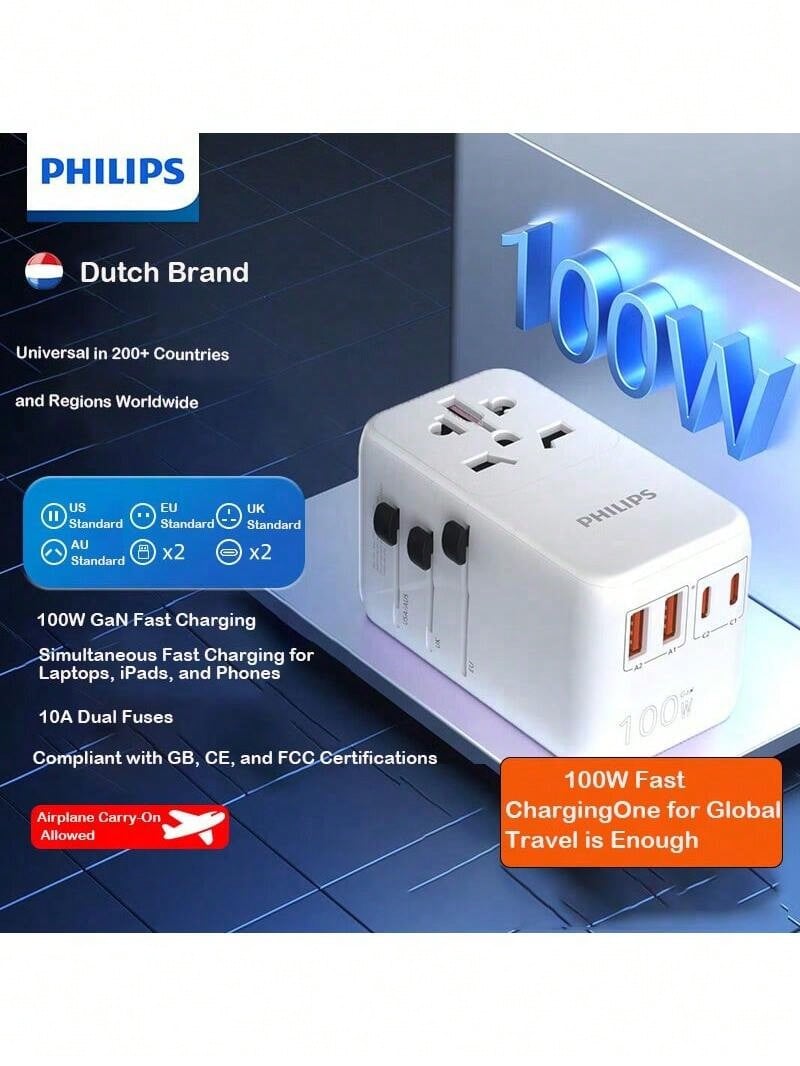 PHILIPS محول SPB1009B للشحن السريع PD بقوة 100 وات...