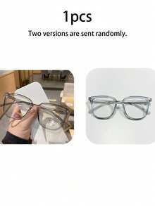 1 par de gafas ópticas con montura cuadrada unisex, gafas con bloqueo de luz azul con estilo universitario para uso diario