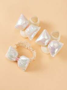 2pcs/Set Big Bow Baby Socks & Headband Set, Cute Children Socks Headband Suit, Birthday Gift, Baby Shower Gift, First Birthday, Christmas Gift, Newborn Photography Props (0-3M, 3-12M) - Multicolor - View 11